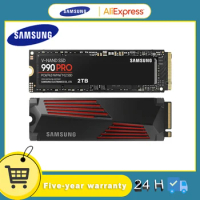 SAMSUNG M.2 SSD M2 1TB 2TB PCIe Gen 4.0 x4, NVMe™ 2.0 HDD Hard Drive Disk Solid State 990 Pro With Vest Cooling Strip For Laptop