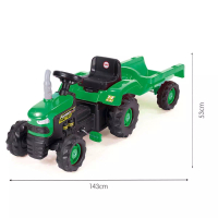 ELC Addo Tractor With Trailer Green - Mainan Ride On Mobil Traktor Anak