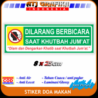 Stiker dilarang berbicara saat khutbah jumat sticker masjid musholla