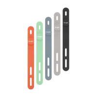 【Ringke】Silicone Cable Tie 矽膠束線帶－5入 橘色 綠色 藍色 灰色 黑色(Rearth 整線器)