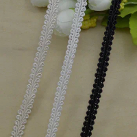 10Meters White Black Bullion Ribbon Diy Accessory Wavy Cluny Webbing Garments Hair Decorations Lace Stiching Tape Trimming