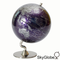 SkyGlobe 5吋深紫色金屬底座地球儀(英文版)