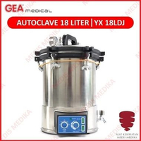 Gea Autoclave Timer YX-18LDJ Portable Steam Sterilizer Uap 18 Liter Medis Packing Kayu
