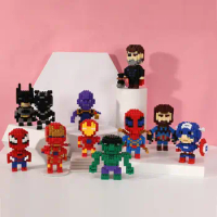 Disney and Marvel peripherals are compatible with Lego small particle assembly building blocks, small toy puzzle ornaments
