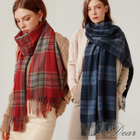 I.Dear-英倫風蘇格蘭紋保暖仿羊絨格子披肩圍巾(6色)