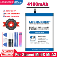 LOSONCOER 4100mAh BN36 Battery For Xiaomi Mi A2 MiA2 Mi 6X Mi6X Mobile Phone Battery Free tools