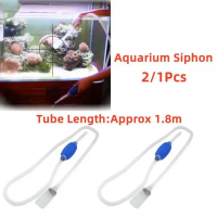 A CUTE  Aquarium Siphon Fish Tank Syphon Vacuum Gravel Water Filter Cleaner Pump Manual Cleaner Vacu