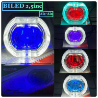 LAMPU UTAMA PROJIE BILED 2,5inch PUTIH KUNING PROJIE BILLED DEVIL WARNA RING PUTIH ICE BLUE