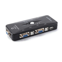 【LineQ】VGA 4in1 KVM Switch 1080P 4埠電腦切換器 V41UA