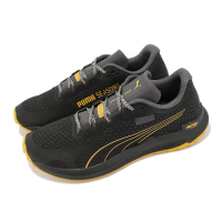 【PUMA】越野跑鞋 Fast-Trac Nitro GTX 男鞋 黑 黃 防水 緩震 耐磨 戶外 運動鞋(377062-05)