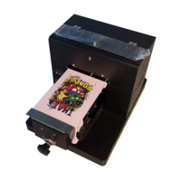 High Quality A4 Flatbed Tshirt Printing Machine DTG Printer Print White And Color At the Same Time 21x30cm Size