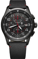 VICTORINOX 瑞士維氏 Airboss Black Edition 自動上鏈機械計時碼錶(VISA-241721)-45mm-黑面皮革【刷卡回饋 分期0利率】【APP下單22%點數回饋】