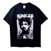 KAOS T-Shirt BAND HOMICIDE-MUNIR SAID THALIB Bahan Tebal Cotton Combed 24s kain katun lembut baju di