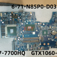Original FOR Hasee N850HP N850 Motherboard 6-71-N85P0-D03 I7-7700 N17E-G1-A1 GTX1060-6G 100% Test OK