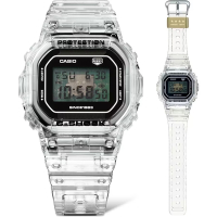 CASIO 卡西歐 G-SHOCK 40週年限定 獨特透視錶面 半透明 經典方型 DW-5040RX-7_42.8mm