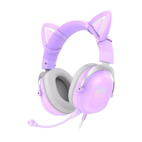 หูฟังเกมมิ่ง ONIKUMA X11 Cat Ears - สีม่วง หูฟังสำหรับเล่นเกม เชื่อมต่อด้วย AUX 3.5มม