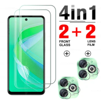 4in1 Front Hydrogel Film 4in1 For Infinix Smart 8 Camera Lens Protector For Infinix Smart8 4G 6.6'' 2023 Screen Protective X6525