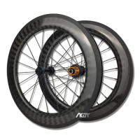 Smooth Lightweight 20 inch 406 Wheelset 100mm 130mm Rim Brake 8 9 10 11 Speed 20" Folding Bicycle Carbon Wheels