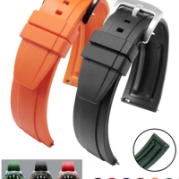 Dust-Free Rubber Watch Band for Citizen Rolex Green Submariner Omega Tissot Seiko Waterproof Silicone Watch Bracelet 20mm 22mm