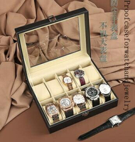 高檔手錶收納盒子首飾盒皮革簡約手錶展示盒家用手錶盒手鏈收藏盒 快速出貨