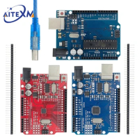UNO R3 Development Board ATmega328P CH340 For Arduino UNO R3 With Straight Pin Header with Cable One Set R3/R4