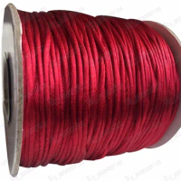 1.5mm Wine Red Rattail Nylon Cord Chinese Knot Beading Thread+Macrame Rope Bracelet String Cord Accessories 80m/roll