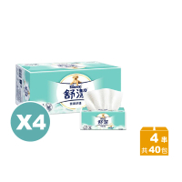 Kleenex 舒潔 4串組-雲柔舒適抽取衛生紙(100抽x10包*4/共40包)