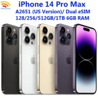 98% New Original iPhone 14 Pro Max 5G 6.7" Dual eSIM 128/256/512GB 1TB ROM 6GB RAM Genuine Retina OLED Face ID NFC A15 14ProMax