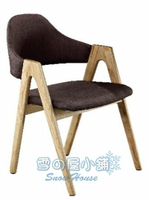 ╭☆雪之屋居家生活館☆╯A字實木椅(咖啡色布坐墊靠背)BB386-15#6468B