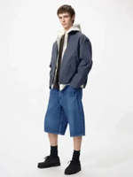 UNIQLO Celana Pendek Jeans Jorts PRIA BLUE BLUE XL