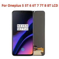 Original AMOLED Display For Oneplus 5 5T 6 6T 7 7T 8 8T LCD Display Touch Screen LCD Panel Replacement