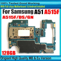 128GB High Quality For Samsung Galaxy A51 A515F A515U Motherboard 100% Original Unlocked SM-A515F Logic Board Android OS A515F