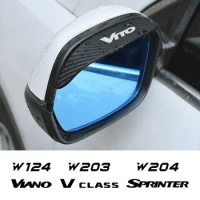 Car Rearview Mirror Eyebrow Rainproof Cover For Mercedes W124 W203 W204 VITO Sprinter Viano V-Class R-Class Auto Accessories