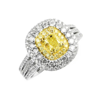 【BRILLMOND】黃彩鑽 GIA 天然鑽石 FANCY YELLOW 1克拉豪華璀璨鑽戒(FANCY YELLOW/VS2 PT950)