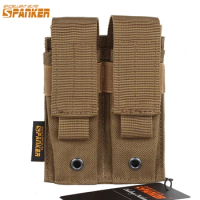 Outdoor Tactical Double Pistol Mag Pouch Airsoft Storage Pouches 9mm Pistol Magazine Holster Hunting Equipment