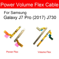 Volume &amp; Power Flex Cable For Samsung Galaxy J7 Pro 2017 J730 On/off Power Control Flex Cable Audio Down And Up Button Parts