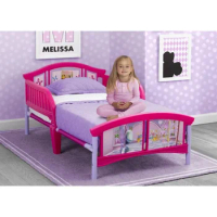 Kids Bed Frame Plastic Toddler Bed, Pink，Best Gift for Kid