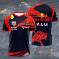 Baju-T Bercetak 3D, Pasukan Lumba Formula 1, Jersi Pasukan Oracle F1, Max Verstappen 1, Baju-T Pasuk