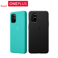 米家 适用OnePlus一加8T手機殼全包芳綸纖維砂巖黑青色電流鋼化膜原裝正品