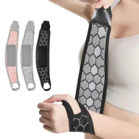 Polyester Fiber Sports Wrist Guard Right Left Hand Breathable Wrist Guard Band Pink/Grey/Black Cellular Mesh Design