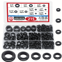 Bộ đinh tán kết hợp 215 món, bao gồm 9 kích cỡ vòng đệm (eyelet spacer): 3/16 inch, 7/32 inch, 1/4 i