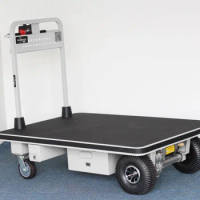 Warehouse Centre Drive Electric Cargo Trolley Powered Hand Cart Battery Operated Platform Cart 500KG Nenkeen (NK-114)