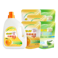 【皂福】天然肥皂精 橘油/酵素任選6件組洗衣精(2400gx1+1500gx5)