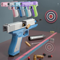 New 3D Gravity Knife Model Gun Mini 1911 Toy Gun Non-Firing Bullets Toy Gun Rubber Band Launcher Collection Birthday Gift
