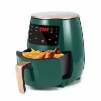 Digital Smart Air Fryer 4.5L Without Oil Oven 360°Baking LED Touchscreen Smokeless Electric Deep Fryer Basket Kitchen Cooking