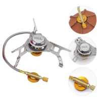 4000W Portable gas stove camping high thermal power Split Stove Head with Hose Foldable Gas Stove Camping Tourist Burner Furnace