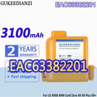 GUKEEDIANZI Battery EAC63382201 3100mAh For LG A958 A9M Cord for Zero A9 Plus A9Plus A9+ A9PETNBED2X A9PETNBED A9MULTI