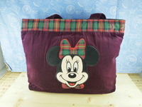 【震撼精品百貨】Micky Mouse_米奇/米妮 ~絨布手提袋-紫
