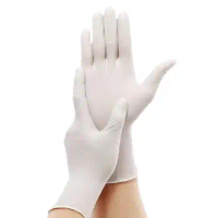 Disposable Nitrile Gloves 100 Count White Latex &amp; Powder Free Gloves Textured Kitchen Cleaning Gloves for Cooking Household Home