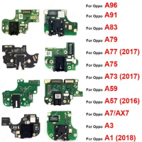 For OPPO A96 A91 A83 A79 A77 A75 A73 A59 A57 A7 A3 A1 AX7 A7X Headphone Jack Earphone Port Board Microphone Connector Flex Parts